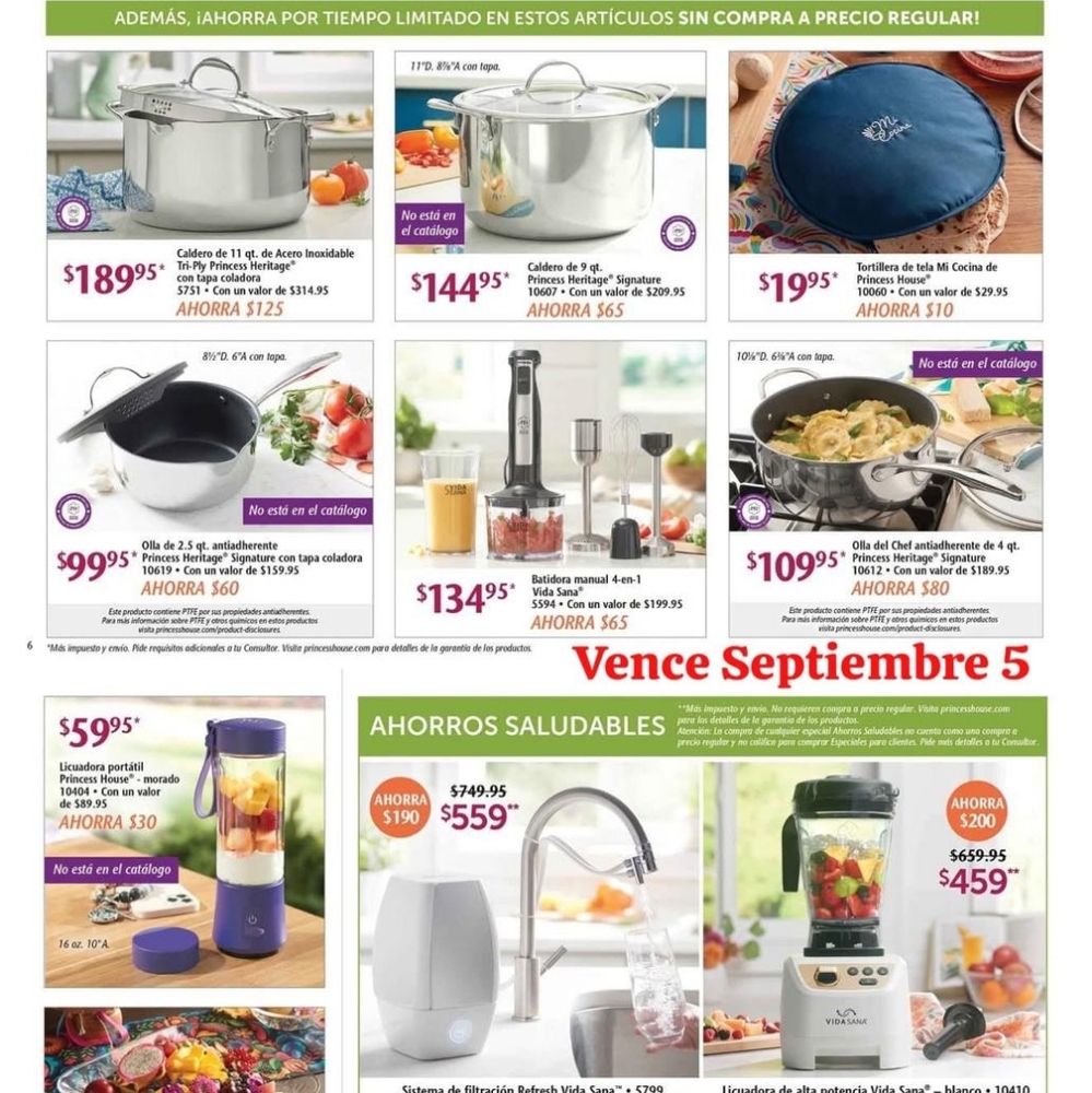 Especiales Nuevos de princess house y el kit de inicio cuando te rejistras